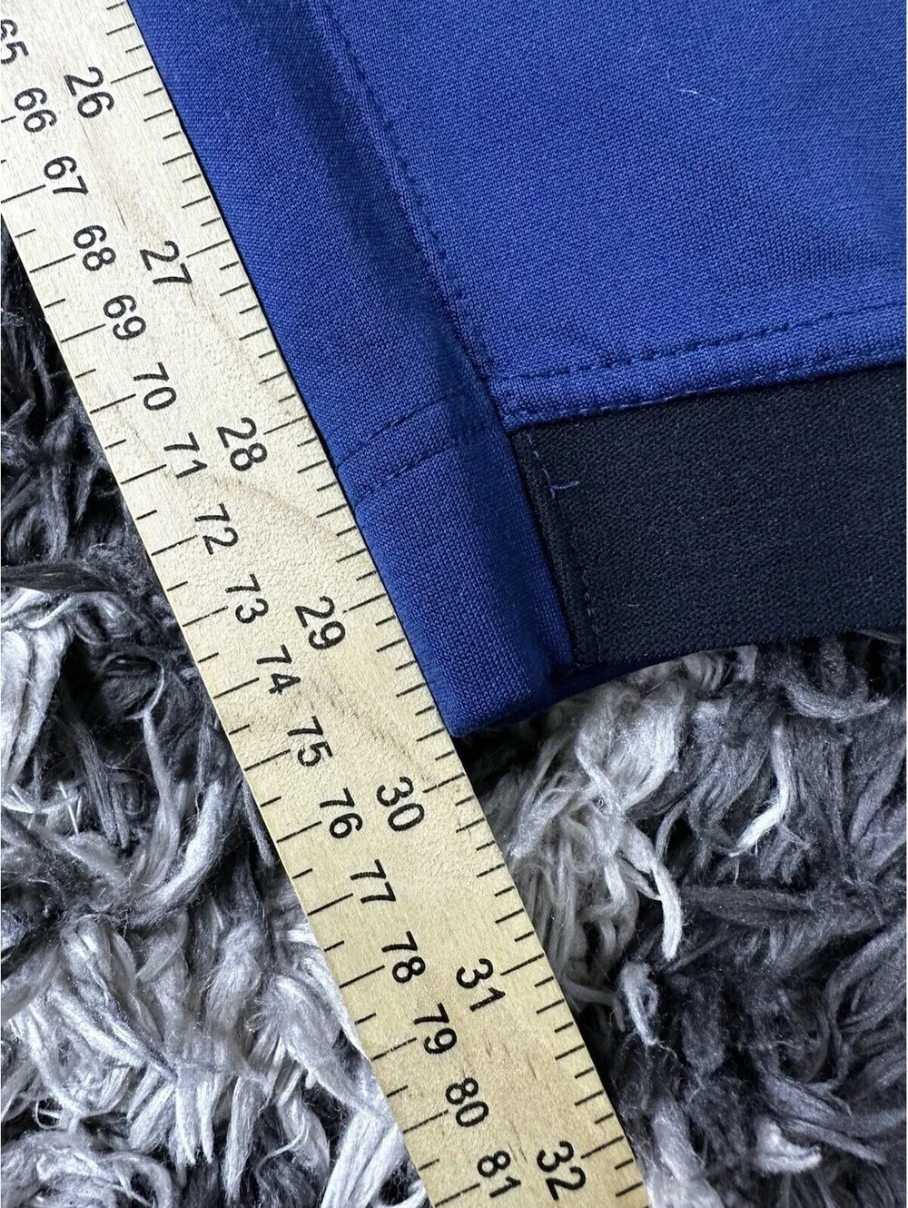 Nike Dri-Fit Fleece Joggers Tapered Track Pants Blue Zipper Pocket Men's XL